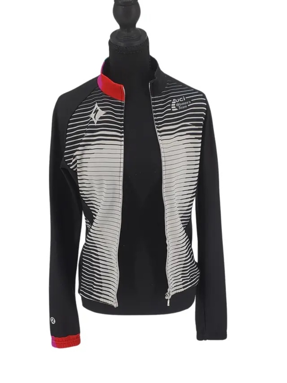 lululemon athletica Black, White & Red Women's Utility Cycling Jacket